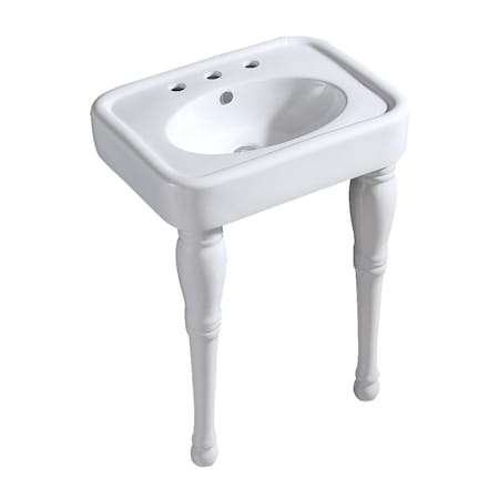 Kingston Brass VPB2268P 26-Inch Ceramic Console Sink, White VPB2268P